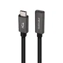 Nano Cable 10.01.4401-L150 Cable Alargador USB 3.2 Gen 2x2 USB-C Macho a Hembra 20 Gbps, 60W, 3A, 1.5 m, Negro